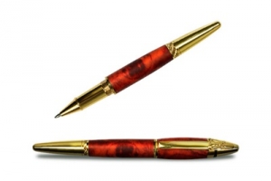 Ручка металлическая TZ63-А10 коричневый с золотом корпус, золот.клип