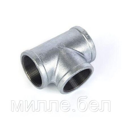 Тройник 3/4" чугун оцинк., (2 шт. инд. упак.),  AV Engineering