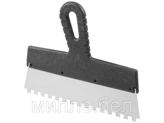 Шпатель фасад. зубчат. нерж. 250мм зуб 8х8 STARTUL MASTER (ST1004-2508) (для клея)
