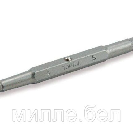 Насадка двухсторонняя шестигр.4mm/5mm 75мм TOPTUL