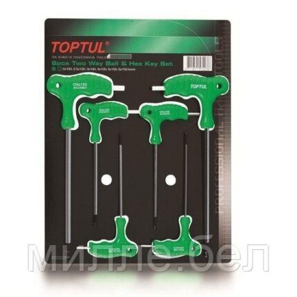 Набор ключей L-Type шестигр. 2-6мм 6шт TOPTUL