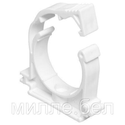 Клипса (опора) ПП c фиксатором 25мм, бел. РТП (РосТурПласт)