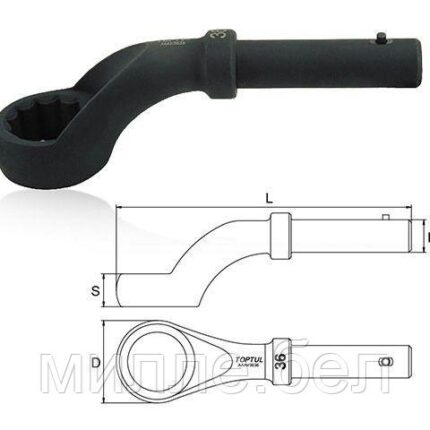 Ключ ударный накидной (угол 45гр) 41мм TOPTUL