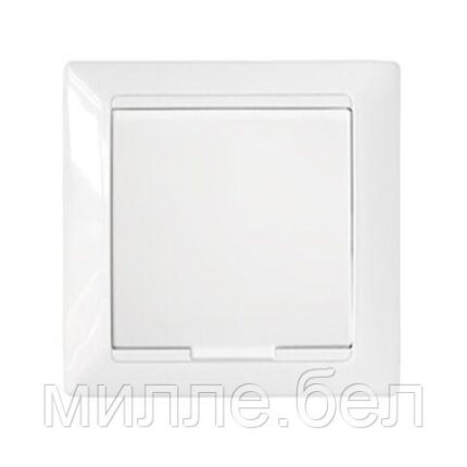 Розетка 1-ая с з/к крышкой (скрытая, с/з, з/ш,брызг. защ.) белая, Стиль, Bylectrica