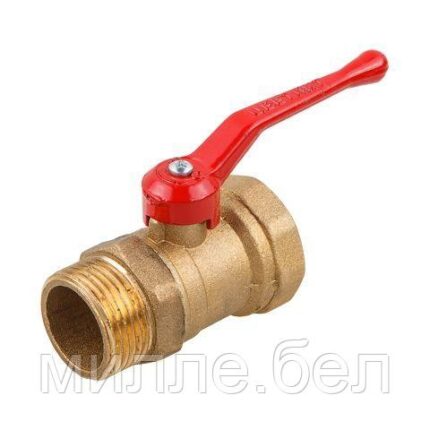 Кран шаровый стандарт. 1/2" нар.-вн. ручка PN1,6 МПа, 11Б27п7, Цветлит (ЦРБ0059)