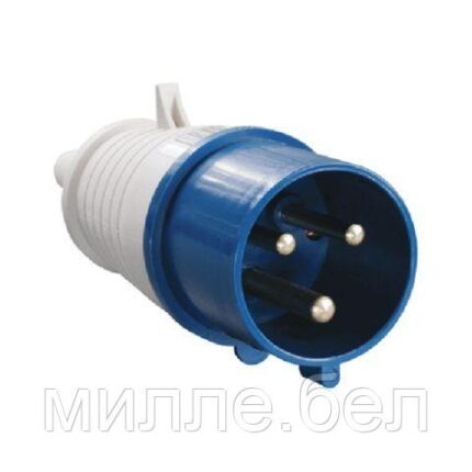 Вилка силовая 32А 220В 3 pin 2P+PE IP44 IEK (32А 220В 3 pin 2P+PE IP44) (РС)