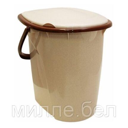 Ведро туалетное 24л (бежевый мрамор) IDEA