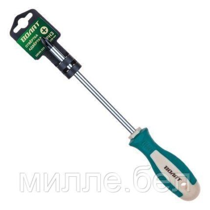 Отвертка "+" №3 150мм PH ВОЛАТ (крестовая Phillips, двухкомп. рукоятка)