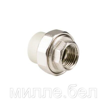 Американка ПП вн. 20х3/4", сер. РТП (Соединение разборное внутренняя резьба полипропиленовое) (РосТурПласт)