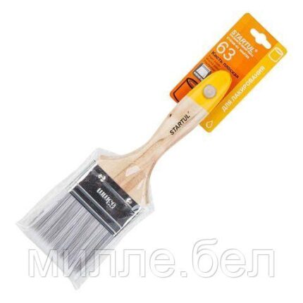 Кисть плоская 2,5"-63мм синтет. щетина (лаки) STARTUL MASTER (нанесение всех видов лака)