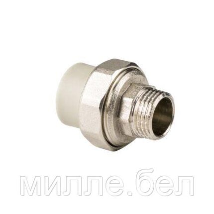 Американка ПП нар. 25х1/2", сер. РТП (Соединение разборное наружная резьба полипропиленовое) (РосТурПласт)