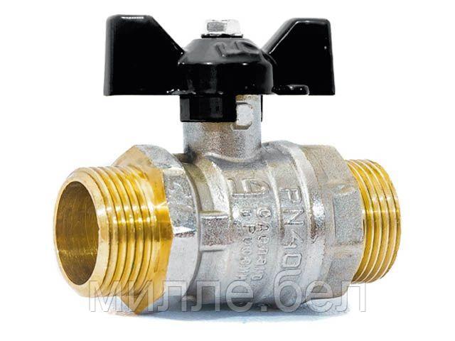 Кран шаровый 3/4" нар.-нар. бабочка PN40, LD