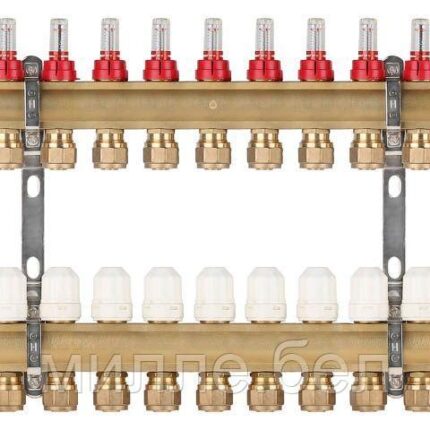 Коллекторная группа AVE777, 9 вых. AV Engineering (PRO серия Для теплого пола и водоснабжения)