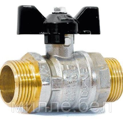 Кран шаровый 1" нар.-нар. бабочка PN40, LD