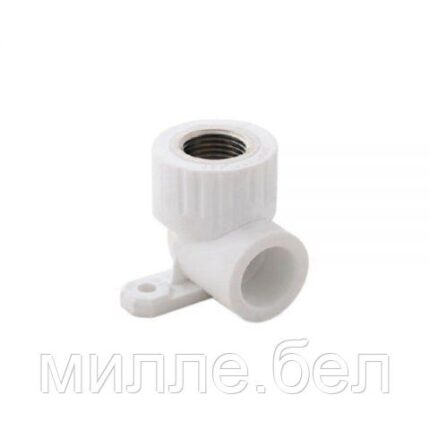 Колено ПП комб. с креплен. вн. 20х3/4", бел. РТП (Угольник) (РосТурПласт)