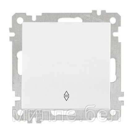 Выключатель проходной 1-клав. (скрытый, без рамки, винт. зажим) белый, DARIA, MUTLUSAN (10 A, 250 V, IP 20)