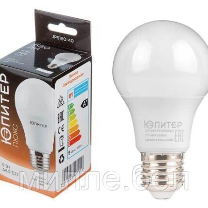 Лампа светодиодная A60 СТАНДАРТ 9 Вт 170-240В E27 4000К ЮПИТЕР ЛЮКС