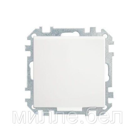 Розетка 1-ая (скрытая, с/з, с крышкой, з/ш) белая, Стиль, Bylectrica