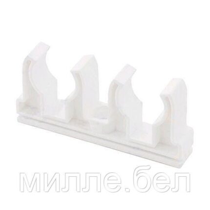 Клипса (опора) для труб ПП двойная d25, бел. РТП (РосТурПласт)