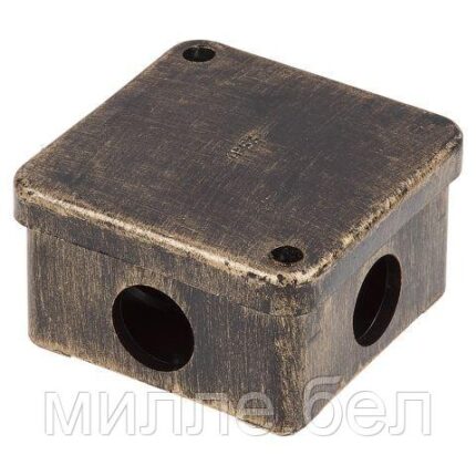 Коробка распаечная ОП 75х75х40мм, бронза, 4 мембр. вх. IP53 ЮПИТЕР (КЭМ 3-10-4)