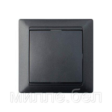 Выключатель 1 клав. с самовозвратом (скрытый, 10А) графит, Стиль, Byletrica (BYLECTRICA)