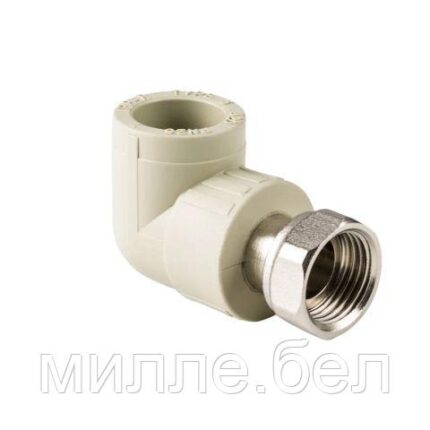 Колено ПП с накидной гайкой 25х1", сер. РТП (Угольник) (РосТурПласт)