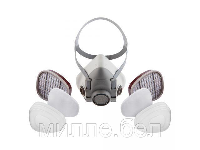 Полумаска 5500Р с фильтрами 6510 А1 с предфильтрами и с держателями Jeta Safety (комплект) (р-р L, для защиты