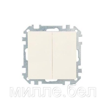 Выключатель 2 клав. (cкрытый, 10А) бежевый, Стиль, BYLECTRICA