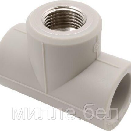 Тройник ПП комб. вн. 32х1", сер. FV Plast (Под заказ кратно коробкам)