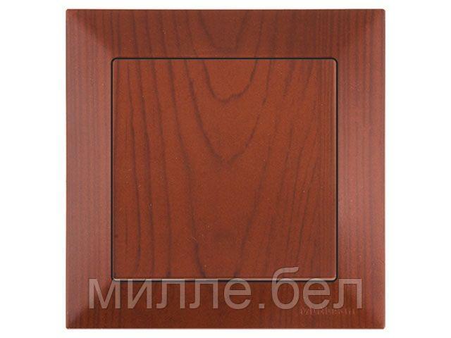 Выключатель 1-клав. двухполюсный (скрытый, винт. зажим) вишня, DARIA, MUTLUSAN (10 A, 250 V, IP 20)