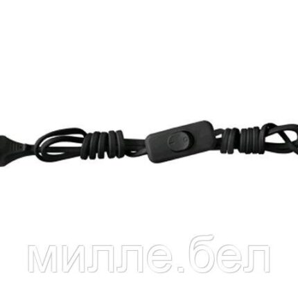 Выключатель на шнуре 0,75мм, 1,7м черный, Bylectrica