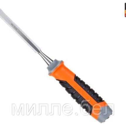 Стамеска плоская 10мм STARTUL PROFI (ST4075-10) (обрезиненная рукоятка, металлический затыльник)