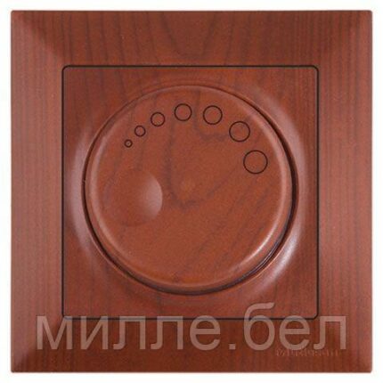 Выключатель поворотный (диммер) (скрытый, винт. зажим, 600Вт) вишня, DARIA, MUTLUSAN (220VAC, 60 - 600VA,  50