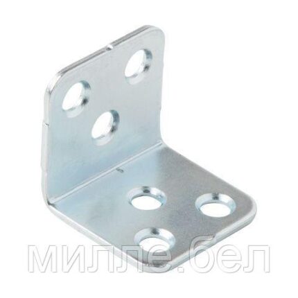 Уголок мебельный 30х30х30 мм белый цинк (4 шт в зип-локе)  STARFIX
