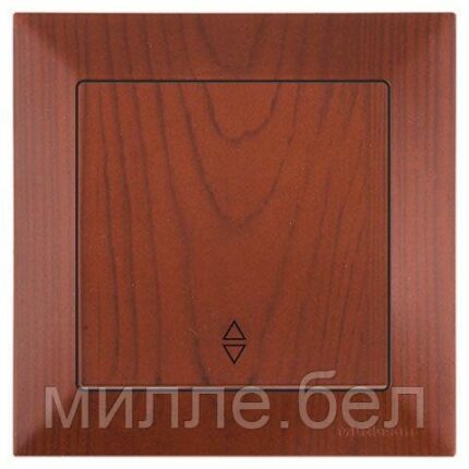 Выключатель проходной 1-клав. (скрытый, пруж. зажим) вишня, DARIA, MUTLUSAN (10 A, 250 V, IP 20)