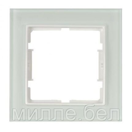 Рамка 1-ая белое стекло ELITRA, MUTLUSAN