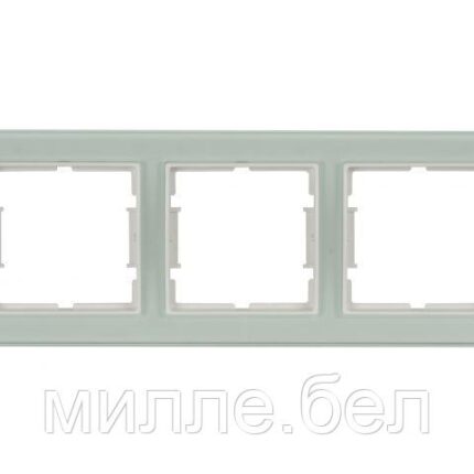 Рамка 3-ая горизонтальная белое стекло ELITRA, MUTLUSAN