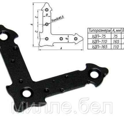 Уголок 75 мм декоративный, прямой, черн. мат. STARFIX