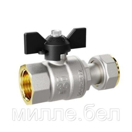 Кран шаровый с накидной гайкой 3/4" вн.-вн. бабочка, LD
