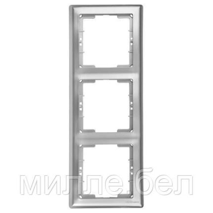 Рамка 3-ая вертикальная серебро, DARIA, MUTLUSAN