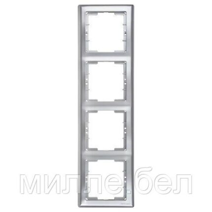 Рамка 4-ая вертикальная серебро, DARIA, MUTLUSAN