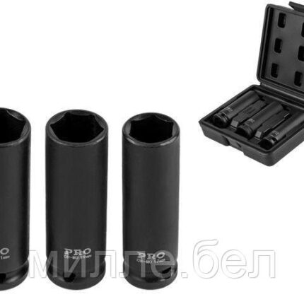 Набор головок ударн. тонкост. 1/2" (17,19,21мм) 6гр. 3пр. PRO STARTUL (PRO-34003)