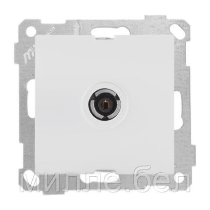 Розетка телевиз. 1-ая (с/з, 11dB, переходная) белая, ELITRA, MUTLUSAN