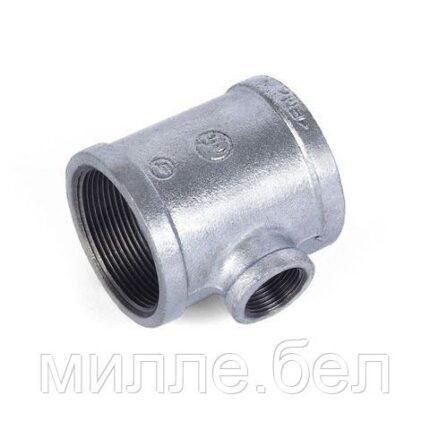 Тройник ред. 2" х 1 1/2" чугун оцинк., AV Engineering