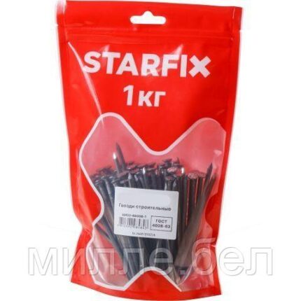 Гвозди строительные 2.5х50 мм ГОСТ 4028-63 (1 кг в дой-паке) STARFIX