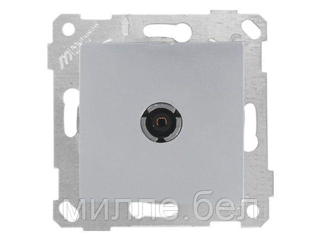 Розетка телевиз. 1-ая (скрытая, без рамки, с/з, 11dB, переходная) серебро, RITA, MUTLUSAN