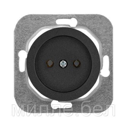 Розетка 1-ая (скрытая, б/з) графит, Прованс, Bylectrica