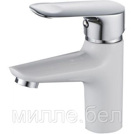 Смеситель для умывальника D35-A, серия 280 белый, ECONOCE (Короткий излив, длина 101 мм, высота 152 мм,
