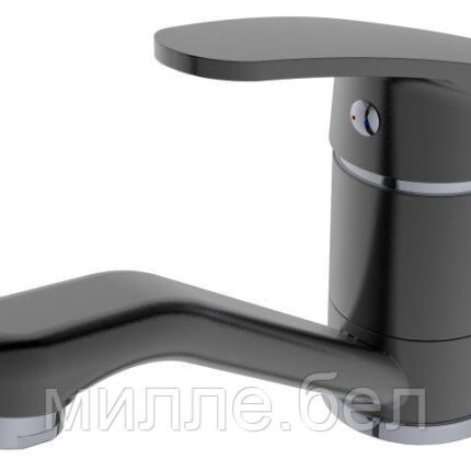 Смеситель для кухни D35, серия 690 черный ECONOCE (Длинный поворотный L-излив, длина 150 мм, высота 82 мм)