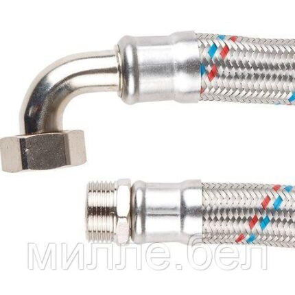 Подводка гибкая для станций водоснабжения, SUS, гайка 1" - штуцер 1" 80см AV Engineering (10 Bar, 75°С, в